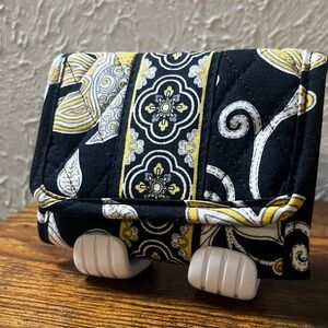 Vera Bradley Black Yellow White Quilted Wallet